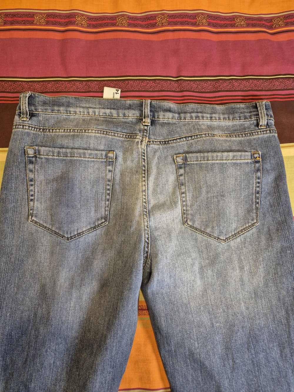 Upcycled Joe Fresh Women's Light Blue Floral Patch Slim Jeans - Picture 7 of 7
